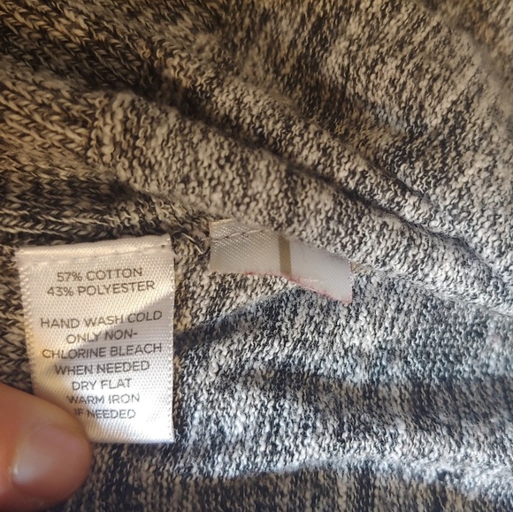 Ann Taylor LOFT 3/4 sleeve Heathered gray cardigan - Picture 3 of 4